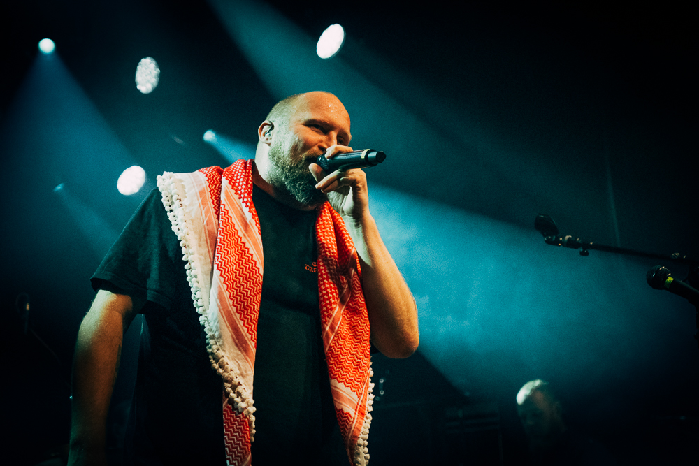 Paleface at a public gathering in Helsinki